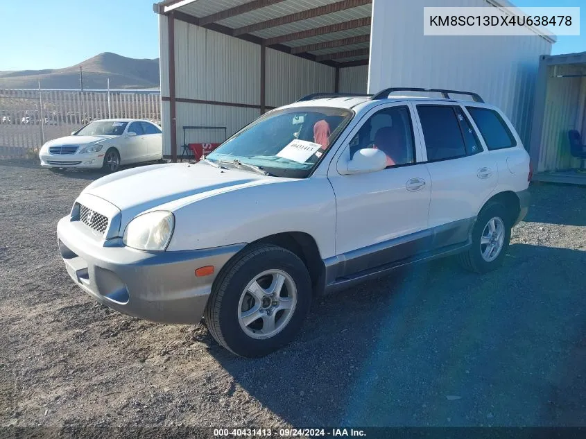 2004 Hyundai Santa Fe Gls VIN: KM8SC13DX4U638478 Lot: 40431413