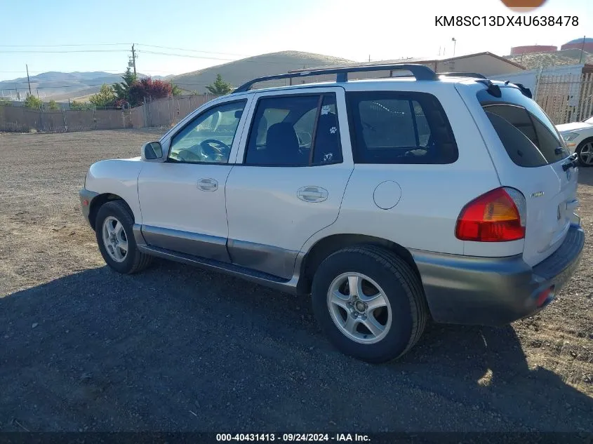 2004 Hyundai Santa Fe Gls VIN: KM8SC13DX4U638478 Lot: 40431413