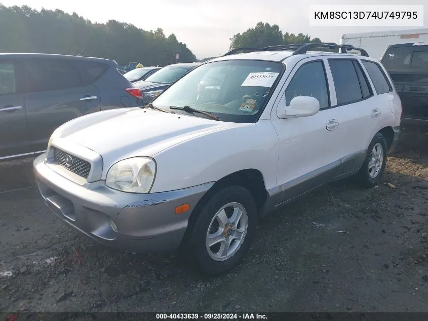 2004 Hyundai Santa Fe Gls VIN: KM8SC13D74U749795 Lot: 40433639