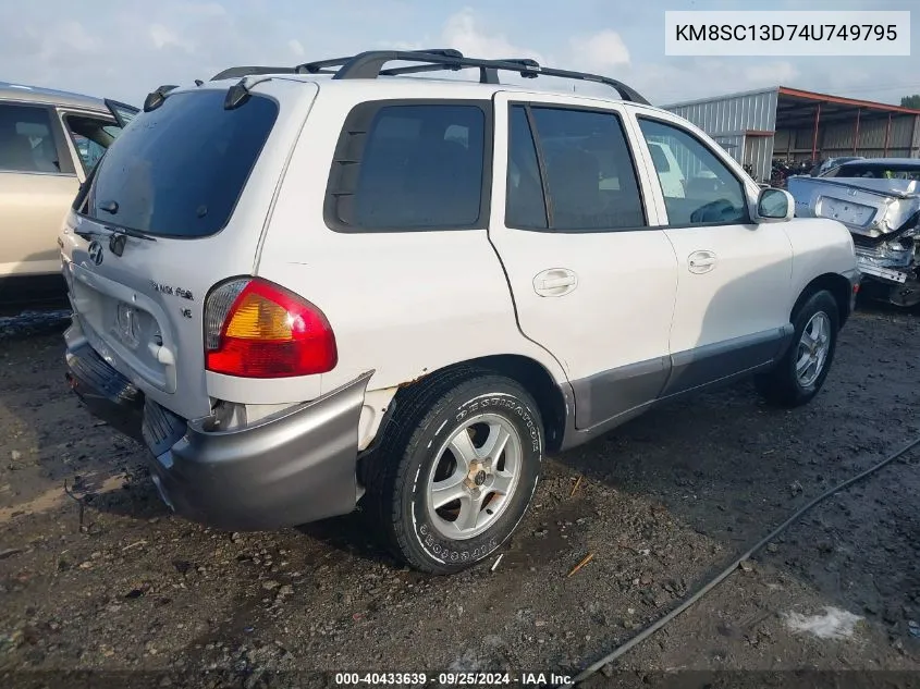 2004 Hyundai Santa Fe Gls VIN: KM8SC13D74U749795 Lot: 40433639