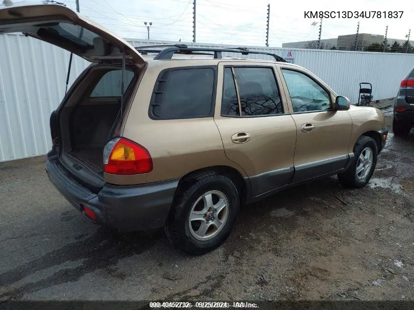 2004 Hyundai Santa Fe Gls VIN: KM8SC13D34U781837 Lot: 40452732