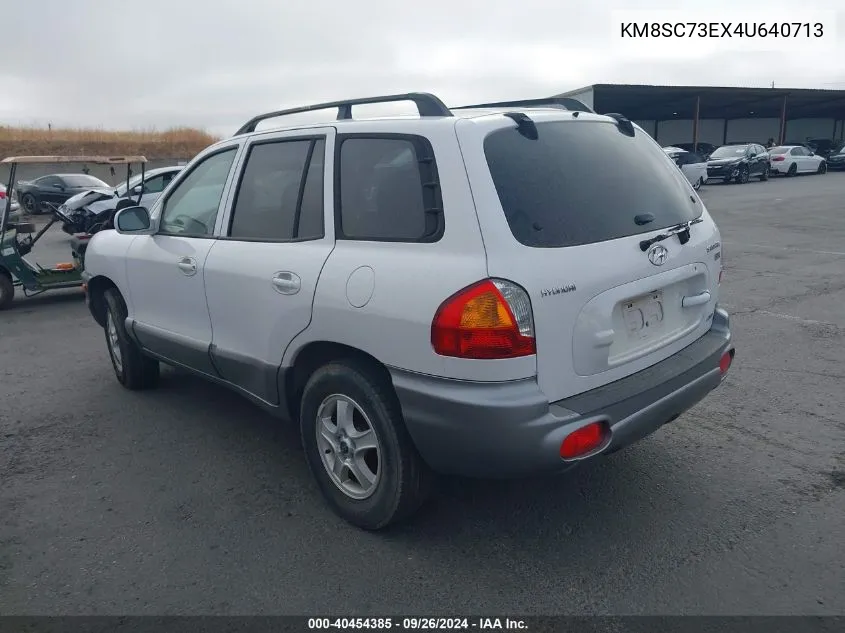 2004 Hyundai Santa Fe Gls/Lx VIN: KM8SC73EX4U640713 Lot: 40454385