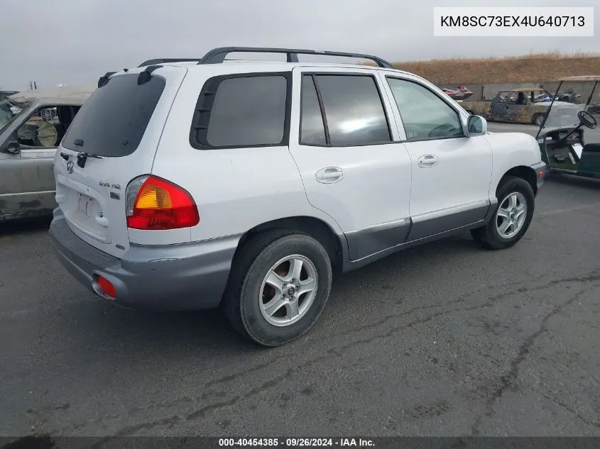 2004 Hyundai Santa Fe Gls/Lx VIN: KM8SC73EX4U640713 Lot: 40454385