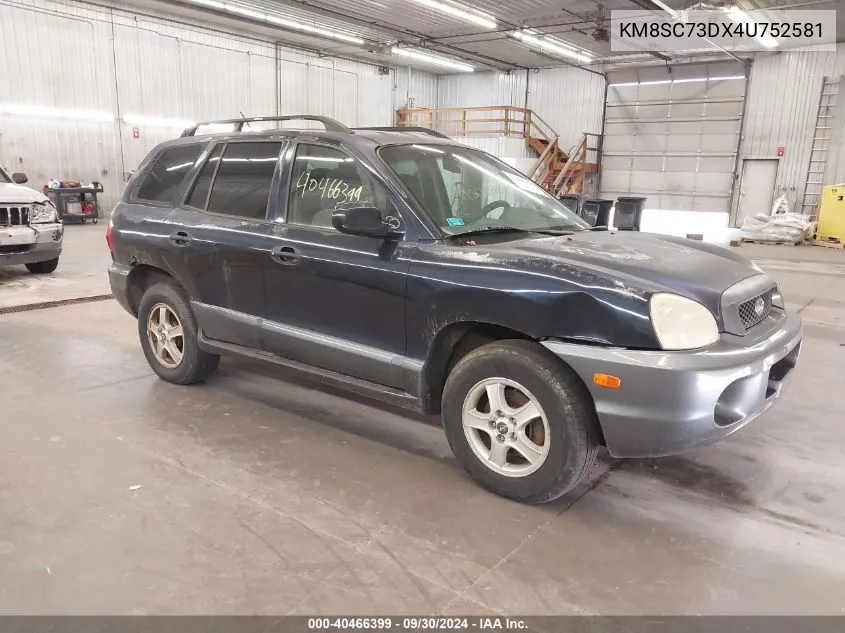 2004 Hyundai Santa Fe Gls VIN: KM8SC73DX4U752581 Lot: 40466399