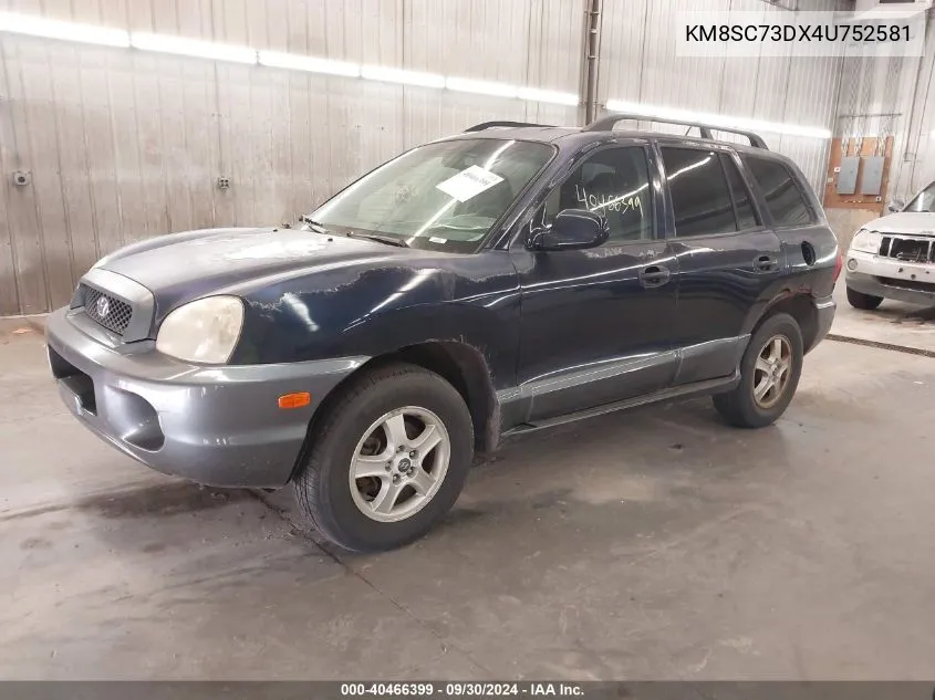 KM8SC73DX4U752581 2004 Hyundai Santa Fe Gls