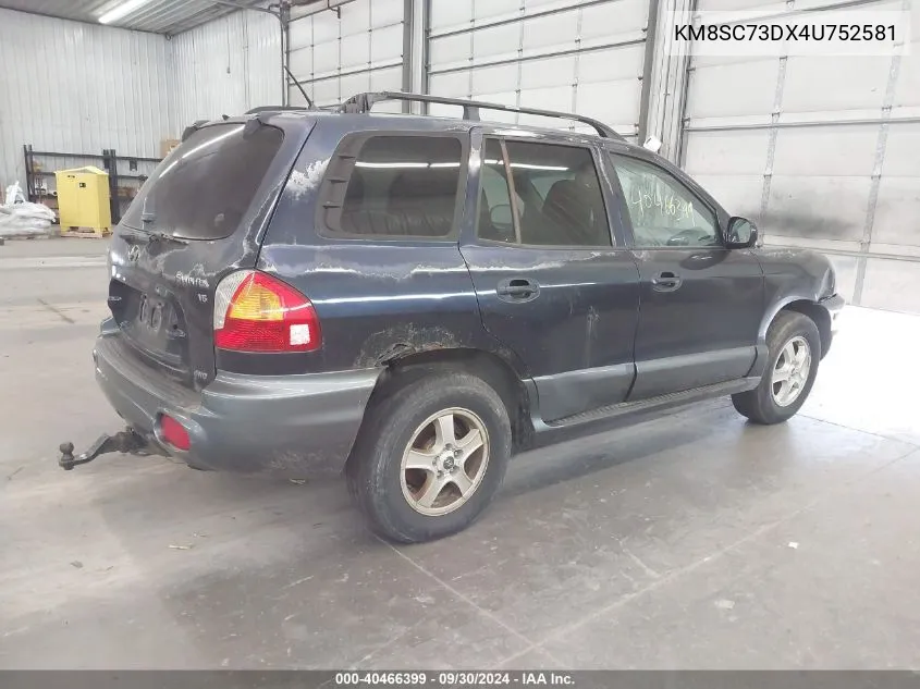 KM8SC73DX4U752581 2004 Hyundai Santa Fe Gls