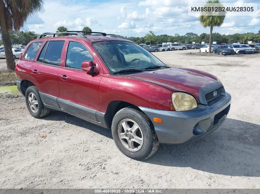 2004 Hyundai Santa Fe VIN: KM8SB12B24U628305 Lot: 40539828