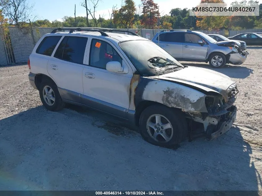 2004 Hyundai Santa Fe Gls VIN: KM8SC73D64U840267 Lot: 40546314