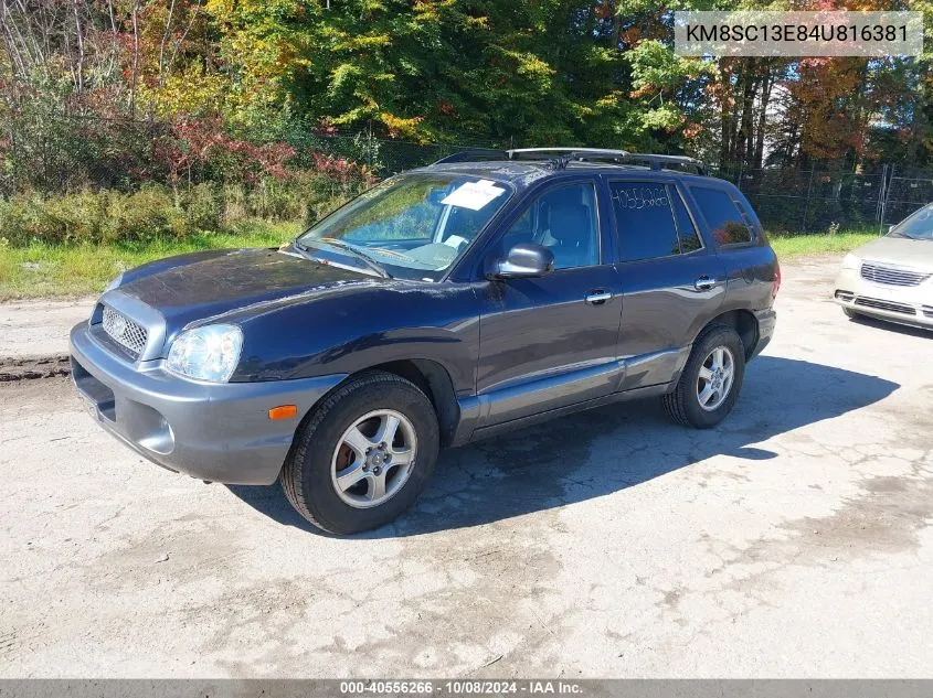 2004 Hyundai Santa Fe Gls/Lx VIN: KM8SC13E84U816381 Lot: 40556266