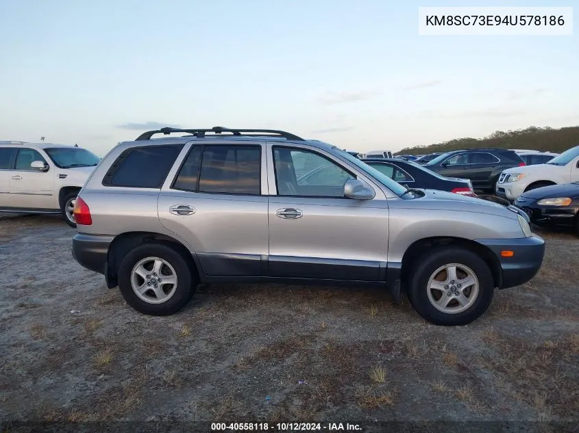 2004 Hyundai Santa Fe Gls/Lx VIN: KM8SC73E94U578186 Lot: 40558118