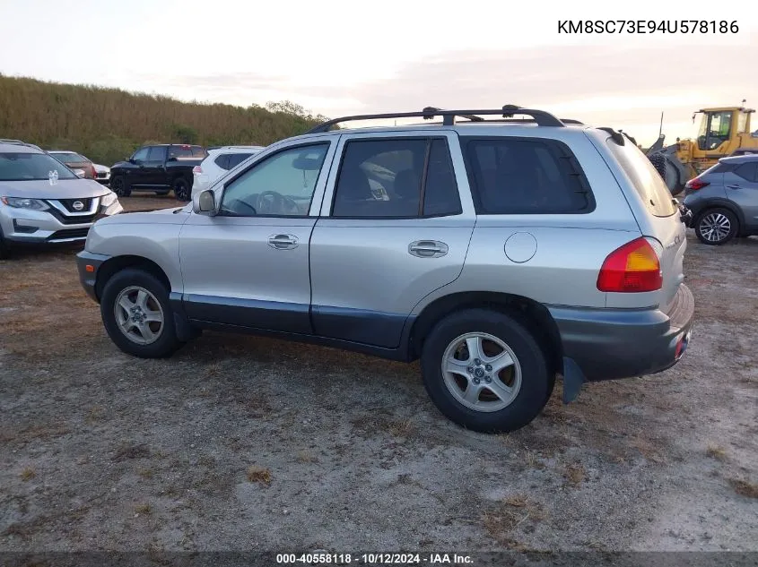 2004 Hyundai Santa Fe Gls/Lx VIN: KM8SC73E94U578186 Lot: 40558118