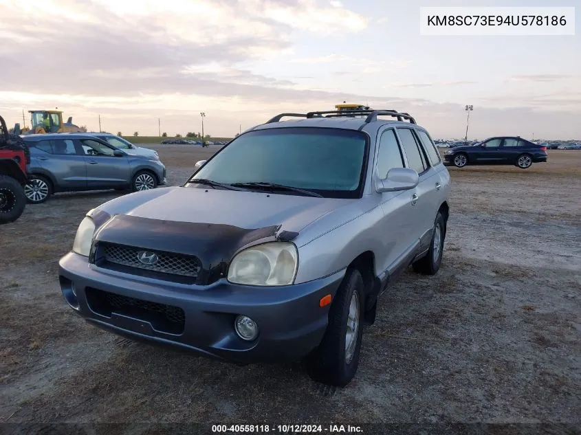 2004 Hyundai Santa Fe Gls/Lx VIN: KM8SC73E94U578186 Lot: 40558118