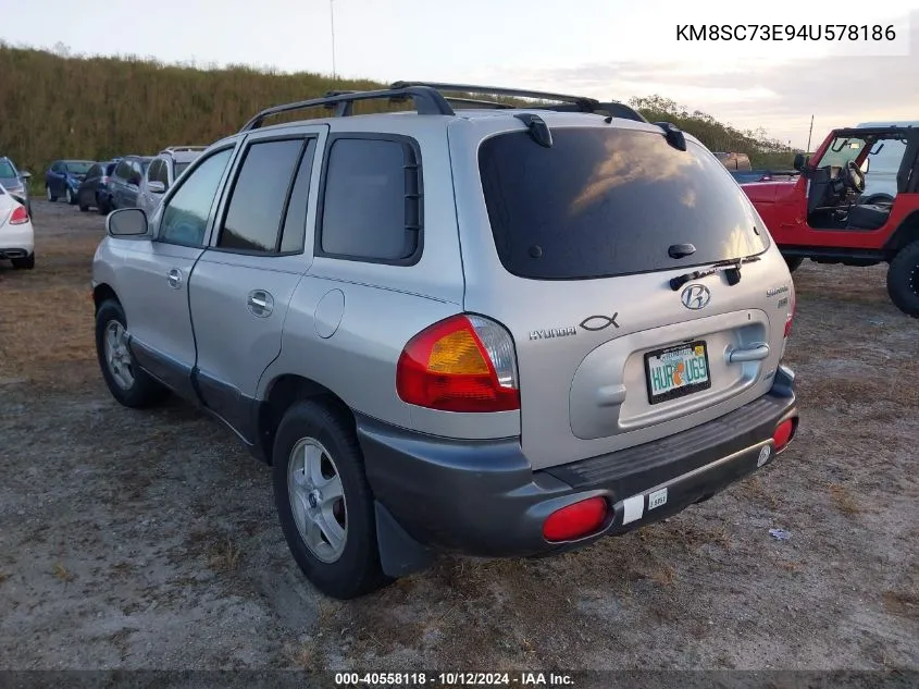 2004 Hyundai Santa Fe Gls/Lx VIN: KM8SC73E94U578186 Lot: 40558118