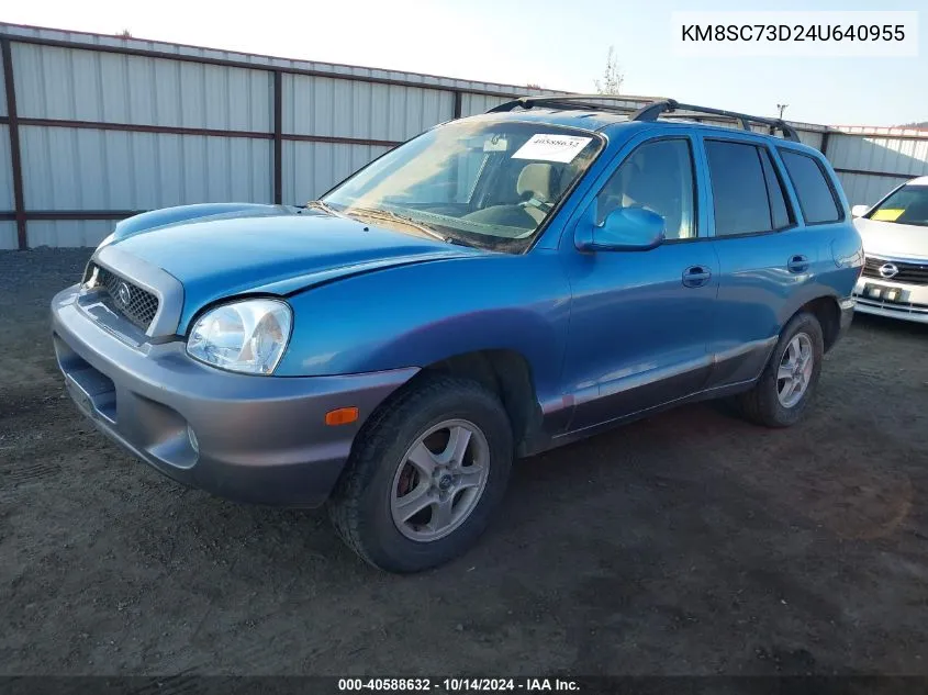 2004 Hyundai Santa Fe Gls VIN: KM8SC73D24U640955 Lot: 40588632