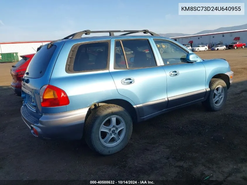 2004 Hyundai Santa Fe Gls VIN: KM8SC73D24U640955 Lot: 40588632