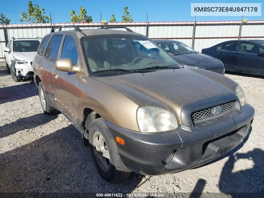 2004 Hyundai Santa Fe Gls/Lx VIN: KM8SC73E84U847178 Lot: 40611622