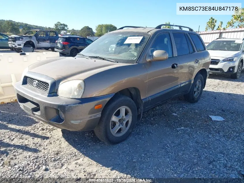 2004 Hyundai Santa Fe Gls/Lx VIN: KM8SC73E84U847178 Lot: 40611622