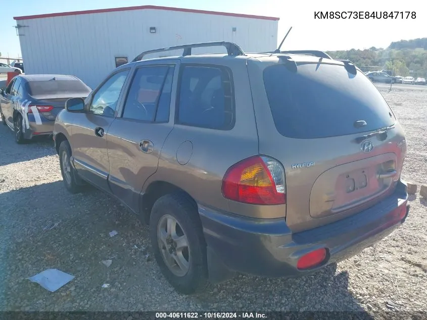 KM8SC73E84U847178 2004 Hyundai Santa Fe Gls/Lx