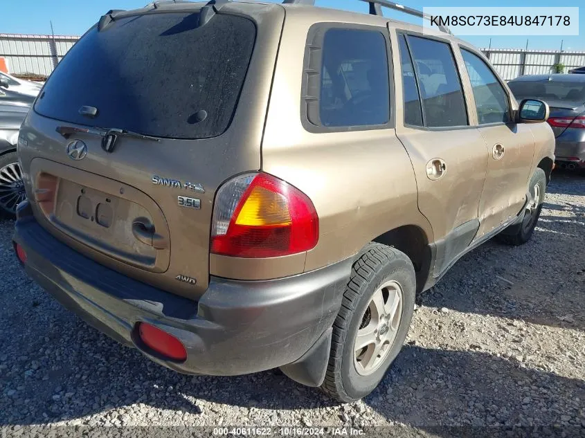 KM8SC73E84U847178 2004 Hyundai Santa Fe Gls/Lx