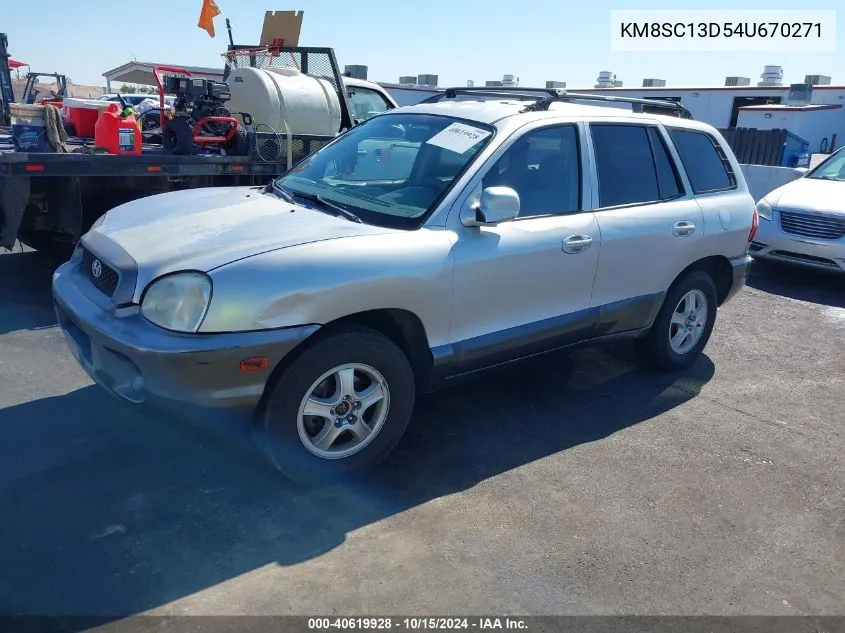 2004 Hyundai Santa Fe Gls VIN: KM8SC13D54U670271 Lot: 40619928