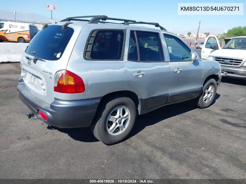 KM8SC13D54U670271 2004 Hyundai Santa Fe Gls