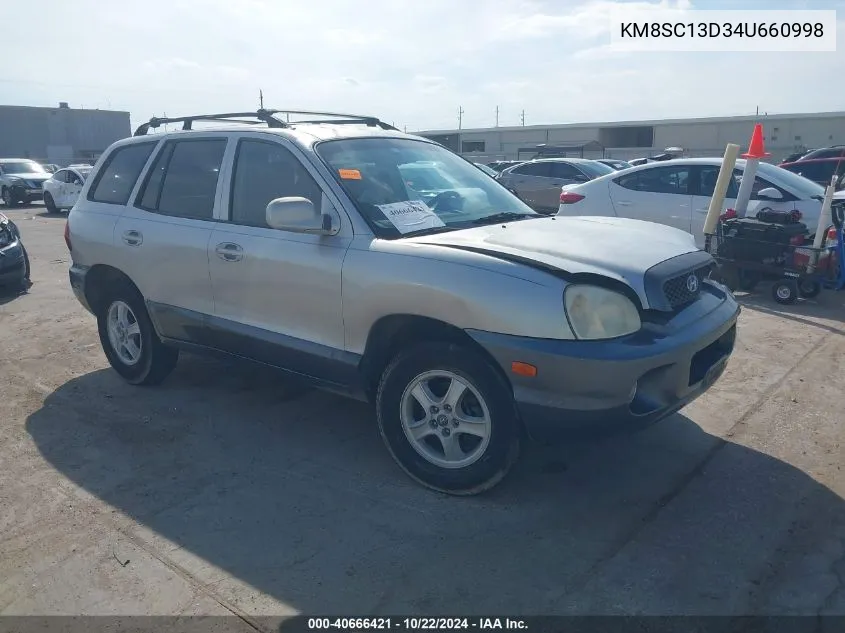 2004 Hyundai Santa Fe Gls VIN: KM8SC13D34U660998 Lot: 40666421