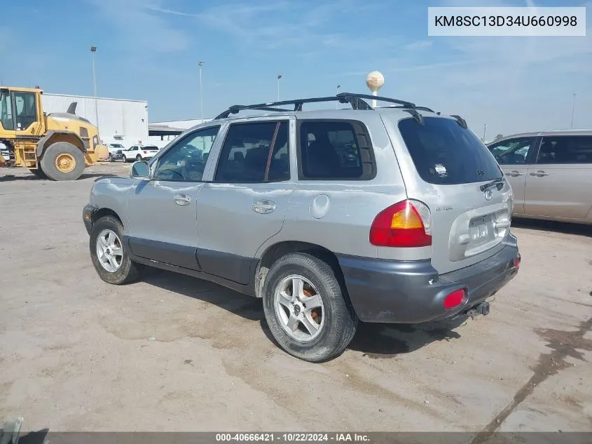 2004 Hyundai Santa Fe Gls VIN: KM8SC13D34U660998 Lot: 40666421