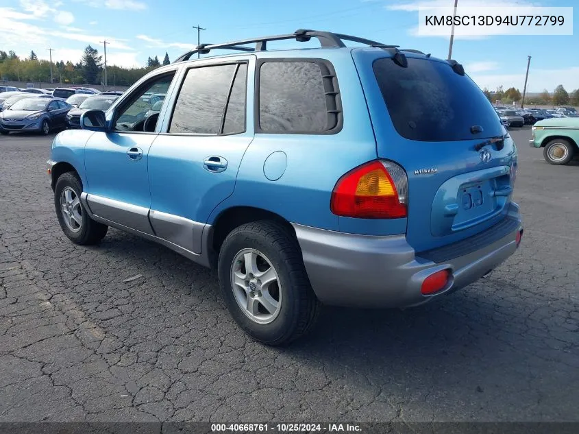 KM8SC13D94U772799 2004 Hyundai Santa Fe Gls