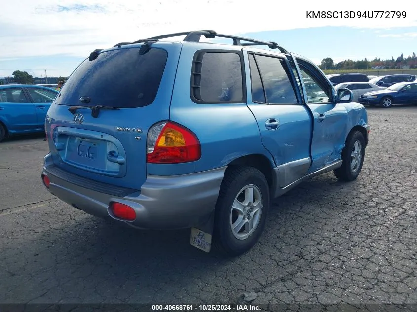 2004 Hyundai Santa Fe Gls VIN: KM8SC13D94U772799 Lot: 40668761