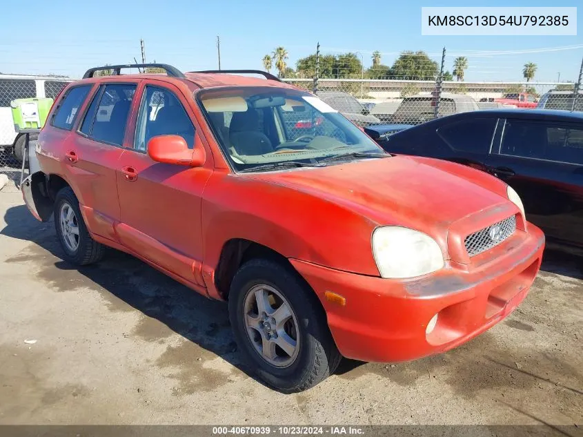 2004 Hyundai Santa Fe Gls VIN: KM8SC13D54U792385 Lot: 40670939