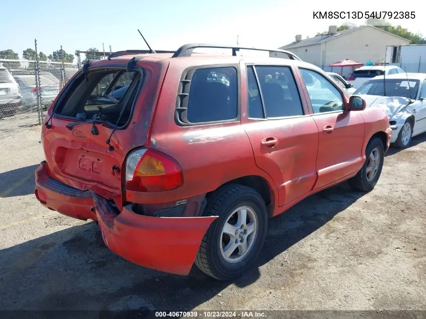 2004 Hyundai Santa Fe Gls VIN: KM8SC13D54U792385 Lot: 40670939