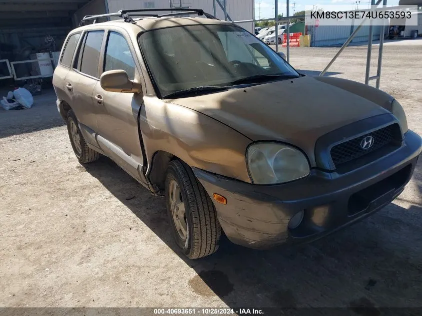 2004 Hyundai Santa Fe Gls/Lx VIN: KM8SC13E74U653593 Lot: 40693651