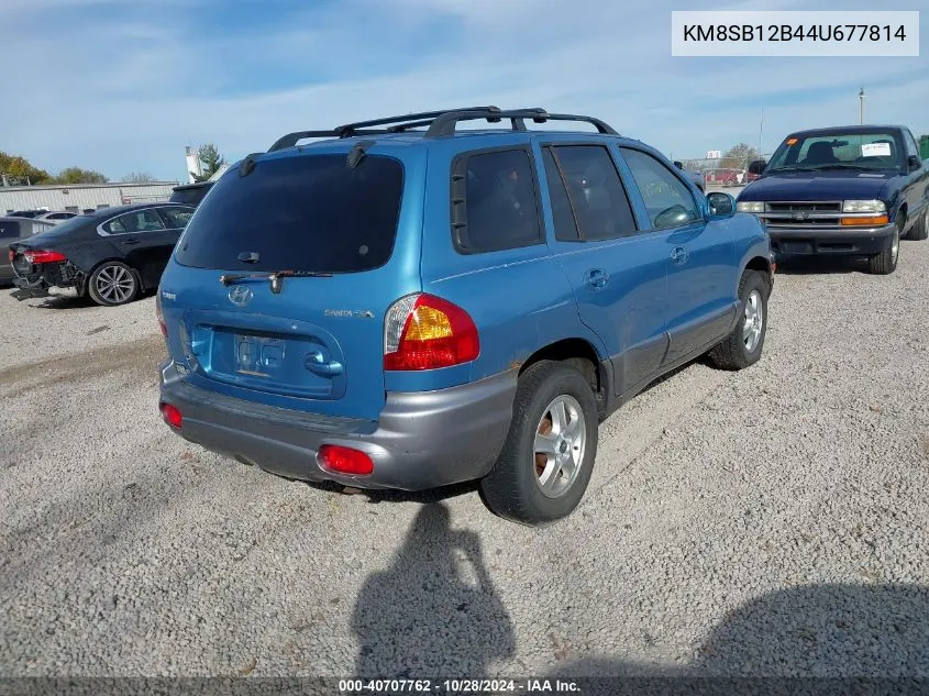 2004 Hyundai Santa Fe VIN: KM8SB12B44U677814 Lot: 40707762