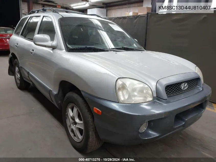 2004 Hyundai Santa Fe Gls VIN: KM8SC13D44U810407 Lot: 40713270