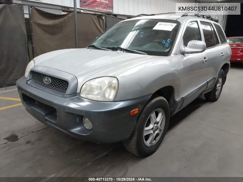 2004 Hyundai Santa Fe Gls VIN: KM8SC13D44U810407 Lot: 40713270