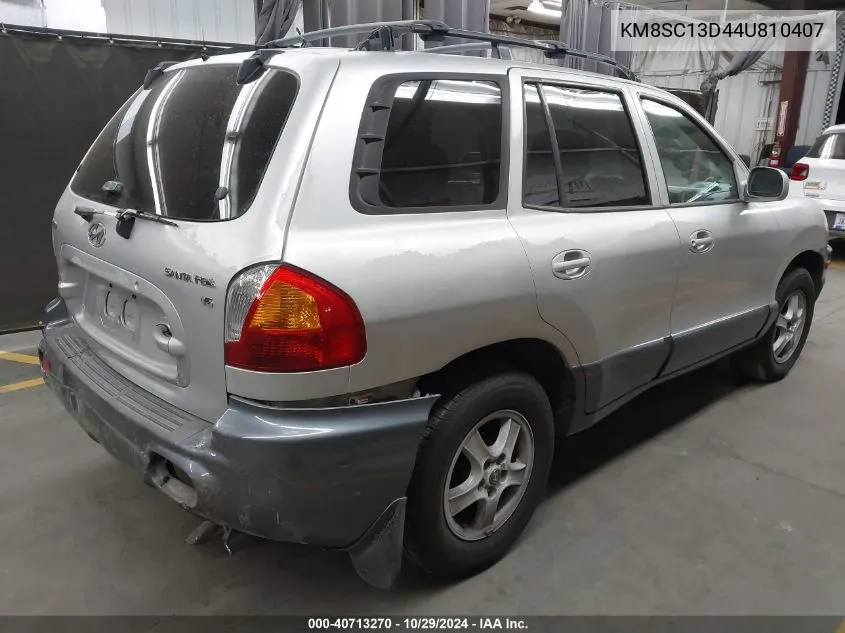 KM8SC13D44U810407 2004 Hyundai Santa Fe Gls