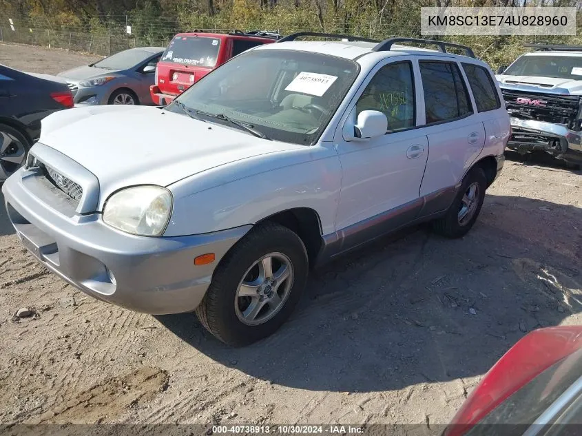 2004 Hyundai Santa Fe Gls/Lx VIN: KM8SC13E74U828960 Lot: 40738913