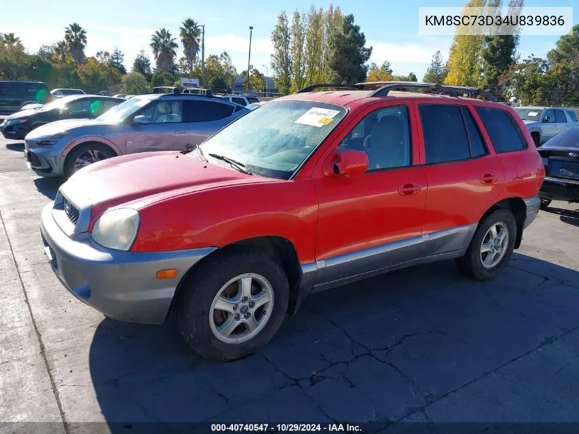 2004 Hyundai Santa Fe Gls VIN: KM8SC73D34U839836 Lot: 40740547