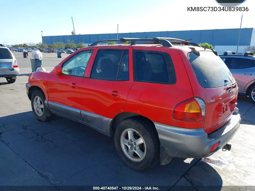 2004 Hyundai Santa Fe Gls VIN: KM8SC73D34U839836 Lot: 40740547