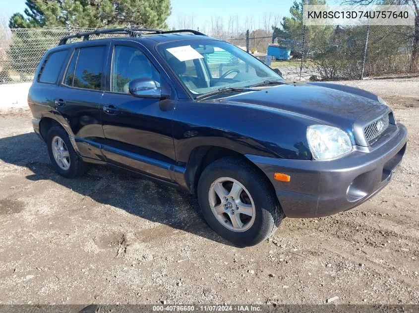 2004 Hyundai Santa Fe Gls VIN: KM8SC13D74U757640 Lot: 40796650