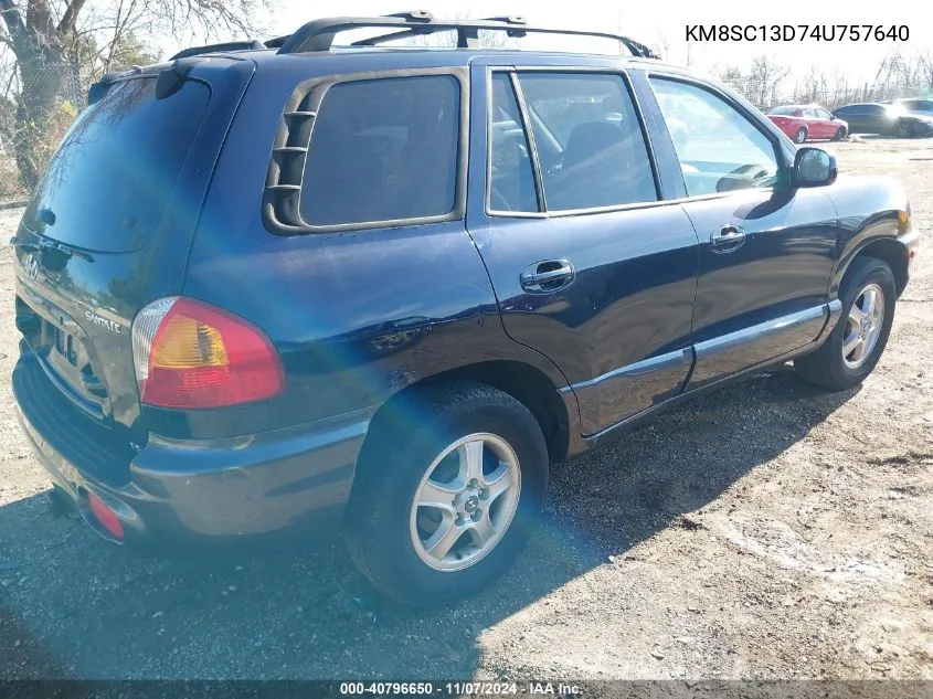 2004 Hyundai Santa Fe Gls VIN: KM8SC13D74U757640 Lot: 40796650