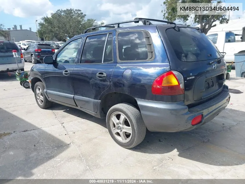 2004 Hyundai Santa Fe Gls VIN: KM8SC13D34U604494 Lot: 40831219