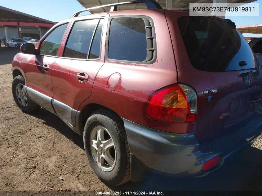 2004 Hyundai Santa Fe Gls/Lx VIN: KM8SC73E74U819811 Lot: 40839293