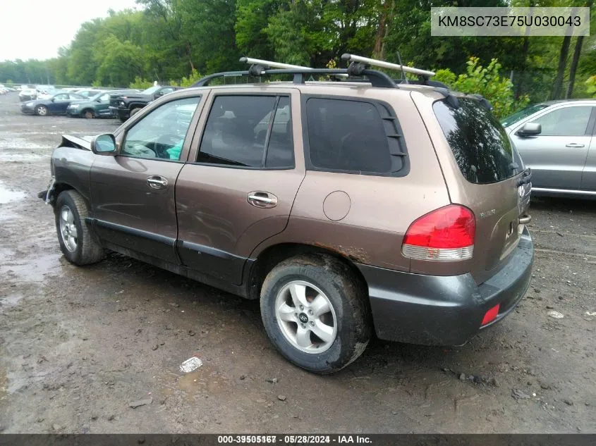 2005 Hyundai Santa Fe Gls/Lx VIN: KM8SC73E75U030043 Lot: 39505167