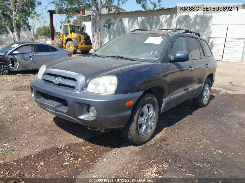 2005 Hyundai Santa Fe Gls/Lx VIN: KM8SC13E15U989211 Lot: 39910927