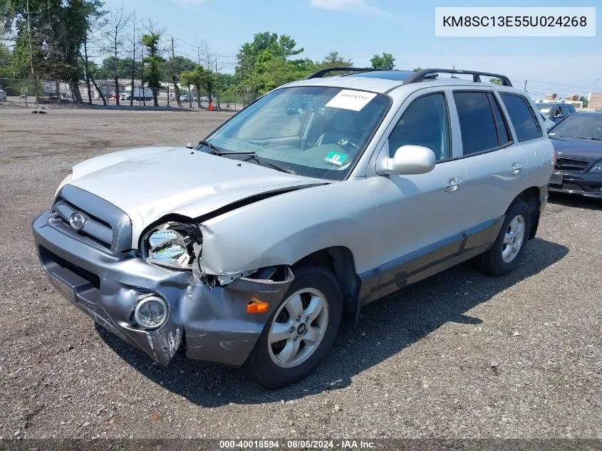 2005 Hyundai Santa Fe Gls/Lx VIN: KM8SC13E55U024268 Lot: 40018594