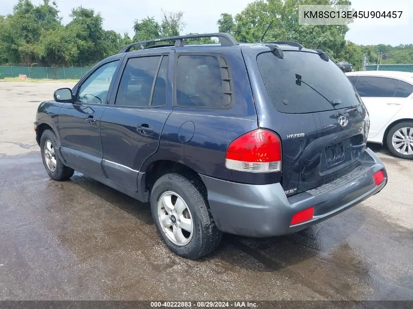 2005 Hyundai Santa Fe Gls/Lx VIN: KM8SC13E45U904457 Lot: 40222883