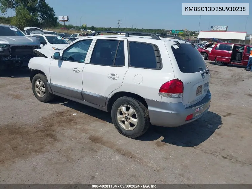 2005 Hyundai Santa Fe Gls VIN: KM8SC13D25U930238 Lot: 40281134