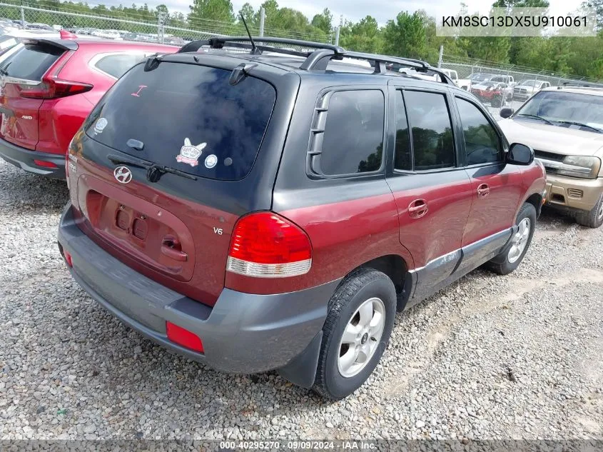 2005 Hyundai Santa Fe Gls VIN: KM8SC13DX5U910061 Lot: 40295270