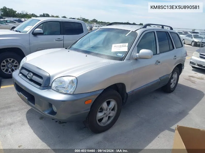 2005 Hyundai Santa Fe Gls/Lx VIN: KM8SC13EX5U890581 Lot: 40318460